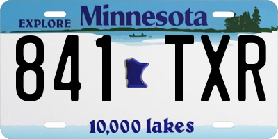 MN license plate 841TXR