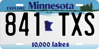 MN license plate 841TXS