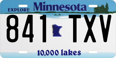 MN license plate 841TXV