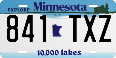MN license plate 841TXZ