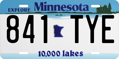 MN license plate 841TYE