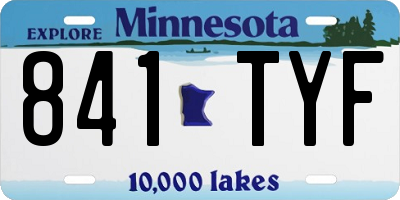 MN license plate 841TYF