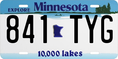 MN license plate 841TYG