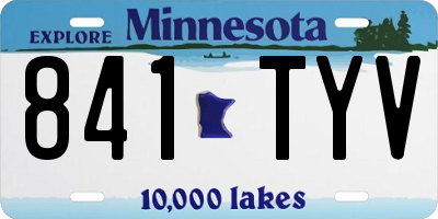 MN license plate 841TYV