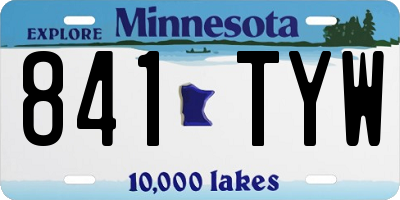 MN license plate 841TYW