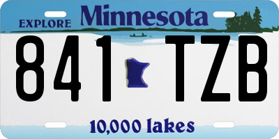 MN license plate 841TZB