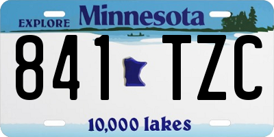 MN license plate 841TZC
