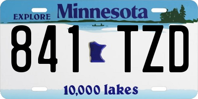 MN license plate 841TZD
