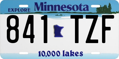 MN license plate 841TZF