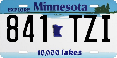 MN license plate 841TZI