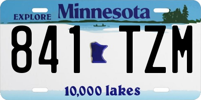 MN license plate 841TZM