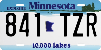 MN license plate 841TZR