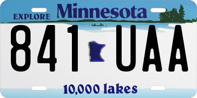 MN license plate 841UAA