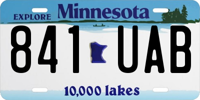 MN license plate 841UAB