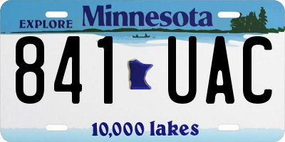 MN license plate 841UAC