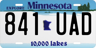 MN license plate 841UAD