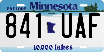MN license plate 841UAF