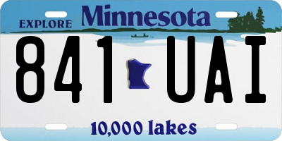 MN license plate 841UAI
