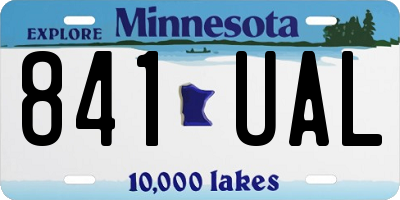 MN license plate 841UAL