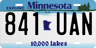 MN license plate 841UAN