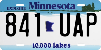 MN license plate 841UAP