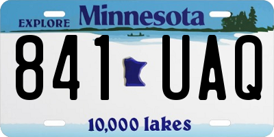 MN license plate 841UAQ