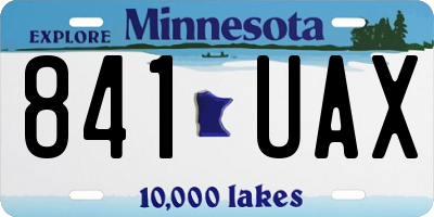 MN license plate 841UAX