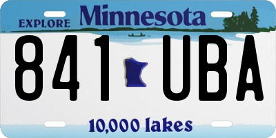 MN license plate 841UBA