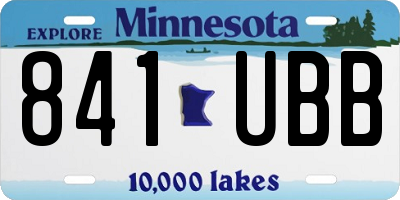 MN license plate 841UBB