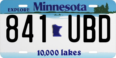 MN license plate 841UBD