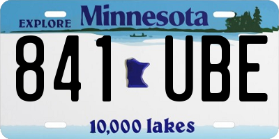 MN license plate 841UBE