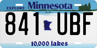 MN license plate 841UBF