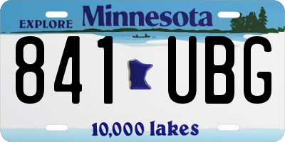 MN license plate 841UBG