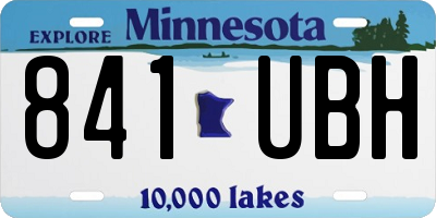 MN license plate 841UBH