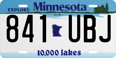MN license plate 841UBJ