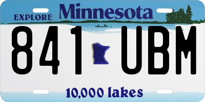 MN license plate 841UBM