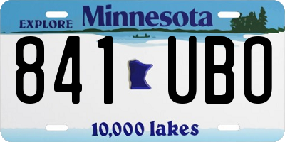 MN license plate 841UBO