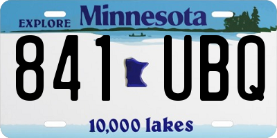 MN license plate 841UBQ