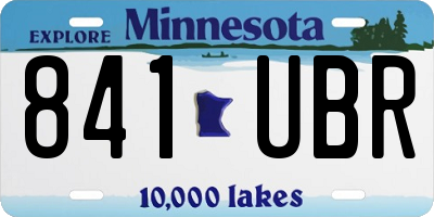 MN license plate 841UBR