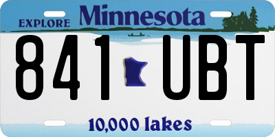 MN license plate 841UBT