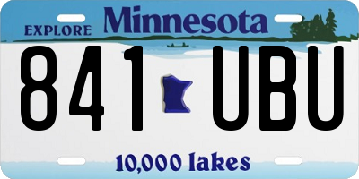 MN license plate 841UBU