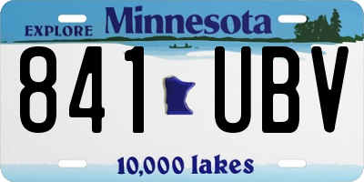 MN license plate 841UBV