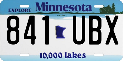 MN license plate 841UBX