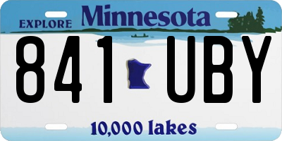 MN license plate 841UBY