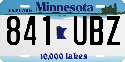 MN license plate 841UBZ