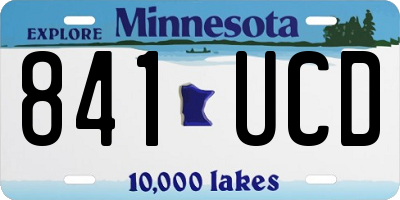 MN license plate 841UCD