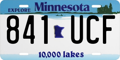 MN license plate 841UCF