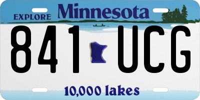 MN license plate 841UCG