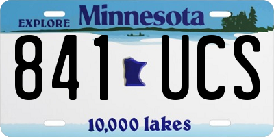 MN license plate 841UCS