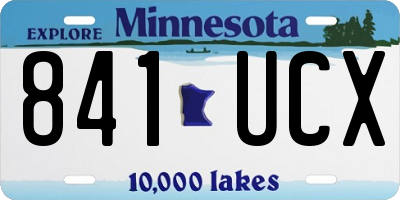 MN license plate 841UCX